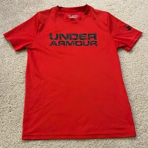 Boys under Armour heat gear, dry fit shirt